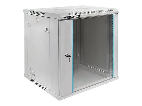 Qoltec - Räkkikaappi - grå - 12U - 19"