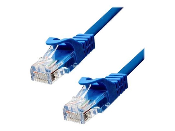 ProXtend - Patch-kaapeli - RJ-45 (uros) - RJ-45 (uros) - 1,5 m - 5,4 mm - UTP - CAT 5e - IEEE 802.3at - muotoiltu, solmuton, säikeinen - sininen