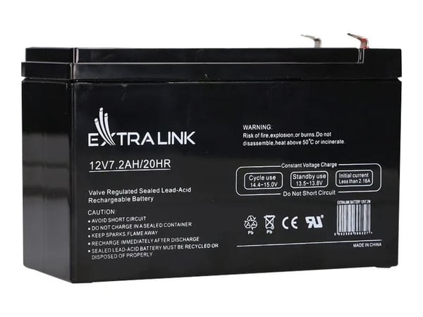 Extralink - UPS-batteri - blysyre - 7.2 Ah - svart