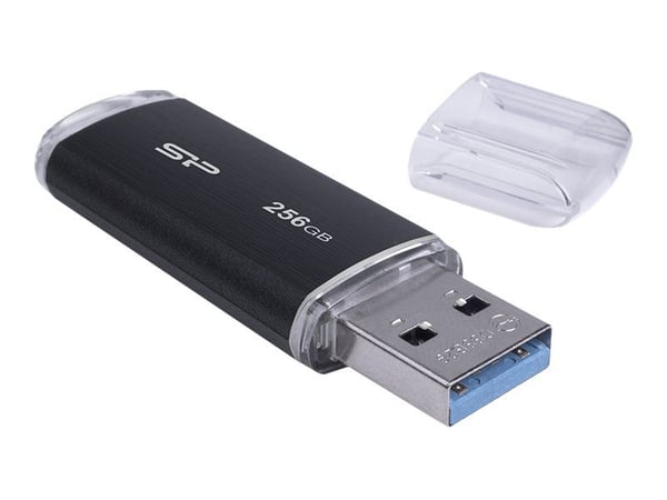 SILICON POWER Blaze B02 - USB-flashstasjon - 256 GB - USB 3.2 Gen 1 - svart
