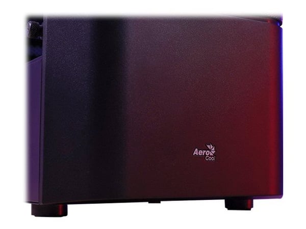 AeroCool Quantum Mesh - Mid tower - ATX - genomskinlig sidopanel (härdat glas) - ingen strömförsörjning (ATX) - svart - USB/ljud