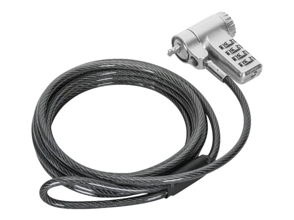 Targus DEFCON - Lås för säkerhetskabel - silver - 2 m