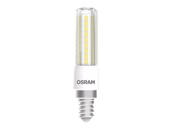 LEDVANCE T Slim - LED-lyspære - form: korn - klar finish - E14 - 7 W (ekvivalent 60 W) - klasse E - varmt hvitt lys - 2700 K