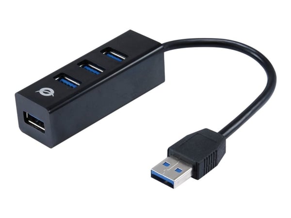 Conceptronic HUBBIES TAIL - Hub - 4 x SuperSpeed USB 3.0 - stasjonær