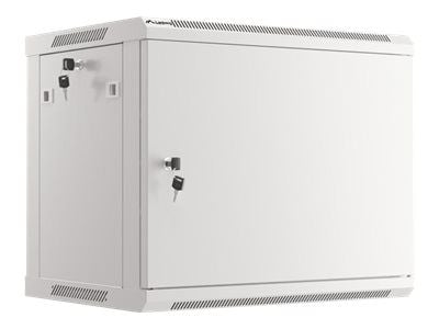 Lanberg WF01 64/66 V2 Series WF01-6409-00S - Skap - veggmonterbar - grå, RAL 7035 - 9U - 19"