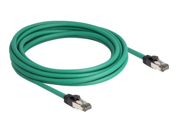 Delock PROFINET - Koblingskabel - RJ-45 (hann) til RJ-45 (hann) - 5 m - 7 mm - SF/UTP - CAT 5e - formstøpt, uten hindringer - grønn