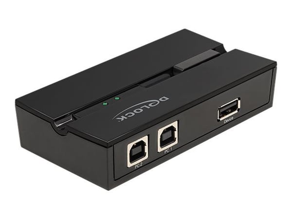 Delock - USB-växel - 2 x USB 2.0 - väggmonterbar, bordsmonterbar