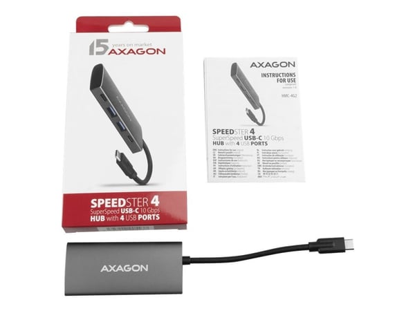 AXAGON HMC-4G2 SPEEDSTER 4 - Hub - 4 x USB 3.2 Gen 2 - stasjonær