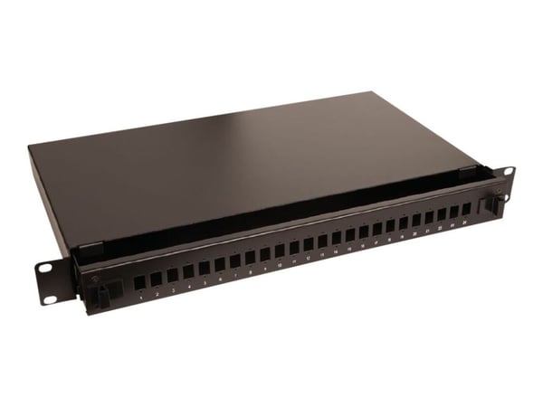 Lanview - Koblingspanel - rackmonterbar - SC/LC Duplex X 24 - svart - 1U - 19"