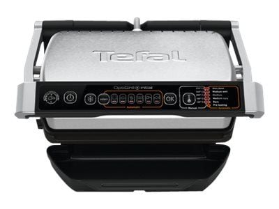 Tefal OptiGrill+ GC706D34 - Grill - elektrisk - 600 kvadratcentimeter - rustfritt stål / svart