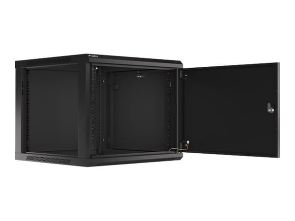 Lanberg WF01-6609-00B - Rack skap - veggmonterbar - svart, RAL 9004 - 9U - 19"