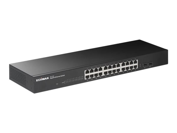 Edimax GS-1026 - V3 - switch - 24 x 10/100/1000 + 2 x SFP - rackmonterbar, stasjonær