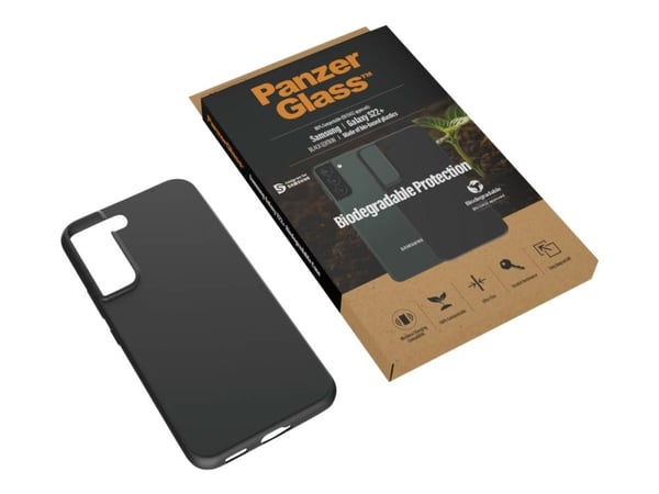 PanzerGlass - Bagsidecover til mobiltelefon - bio plastik - sort - for Samsung Galaxy S22+