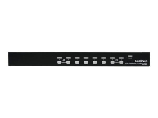 StarTech.com SV831DVIU, 1920 x 1200 pikseliä, Telineasennus, 1U, Musta