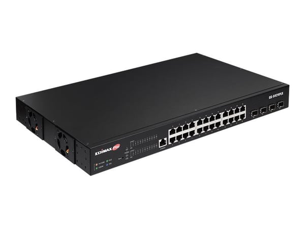 Edimax Pro GS-5424PLX - Switch - smart - 24 x 10/100/1000 (PoE+) + 4 x 10 Gigabit SFP+ (opplenke) - rackmonterbar - PoE+ (400 W)