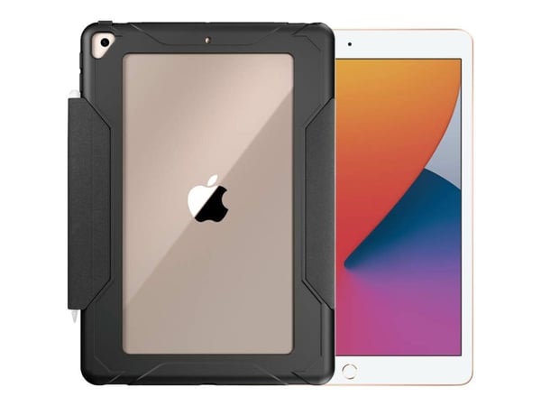 PanzerGlass - Black Edition - tabletti flip cover - karkea - antibakteerinen - muovi - Applen 10,2 tuuman iPadille; 10,5 tuuman iPad Air (3. sukupo...
