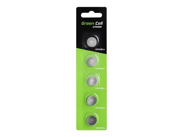 Green Cell - Batteri 5 x CR1620 - Li - 70 mAh