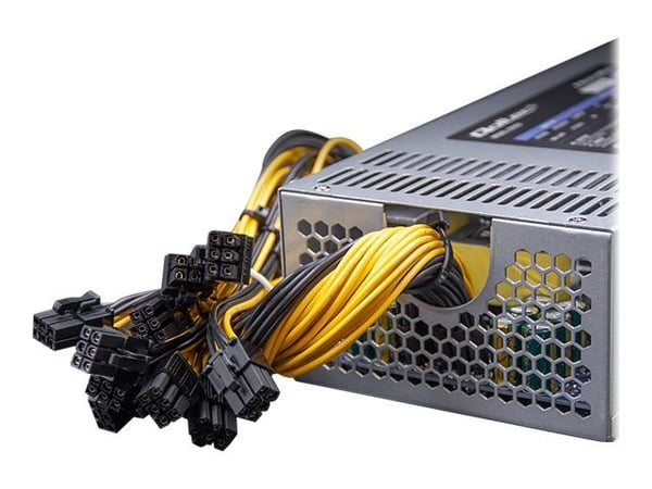 Qoltec Monolith 50350 - Strømforsyning (intern) - 80 PLUS Platinum - AC 180-240 V - 1850 watt - aktiv PFC - grå
