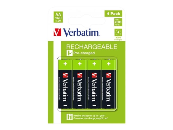 Verbatim Premium - Batteri 4 x AA / HR6 - NiMH - (ladbare) - 2500 mAh