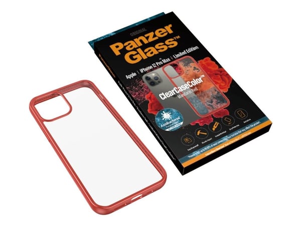 PanzerGlass 0281, Suojus, Apple, Apple - iPhone 12 Pro Max, Punainen