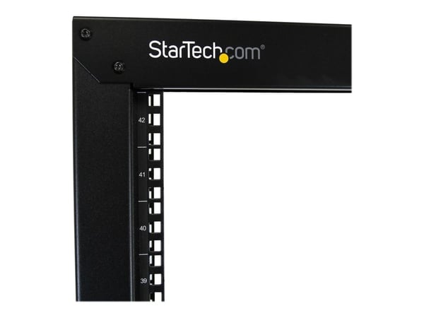 Startech 42U Mobile Open Frame Network Rack with Wheels- 663lbs - 2 Post 19" Portable Rack for Computer, AV, Media, IT Equipment (2POSTRACK42) - Ra...
