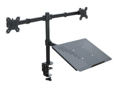 ART L-25 - Monteringssett - for 2 LCD-skjermer / bærbar PC - metall - svart - skjermstørrelse: 13"-27" - monteringsgrensesnitt: 100 x 100 mm - skri...