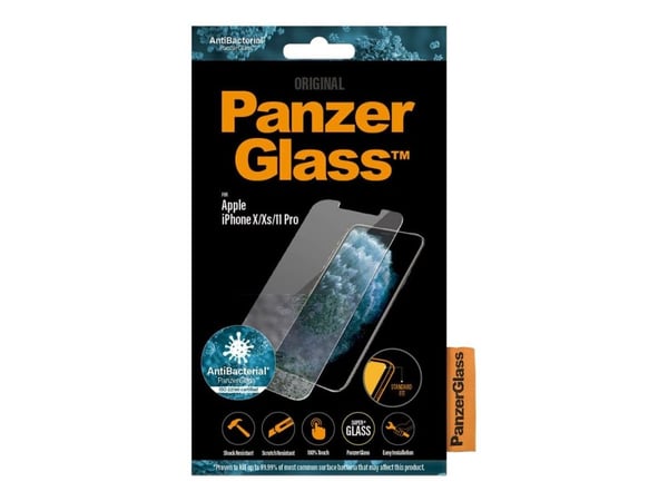 PanzerGlass™ | Original - Mobiltelefon skjermbeskytter - Standard passform - Krystallklar | Apple iPhone X/XS/11 Pro