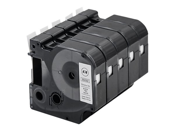 Qoltec - Svart på hvitt - Rull (1,2 cm x 7 m) 1 kassett(er) merketape - for DYMO LabelMANAGER 210D, 280, 360D, 420P, 500TS, PnP, Wireless PnP; DYMO...