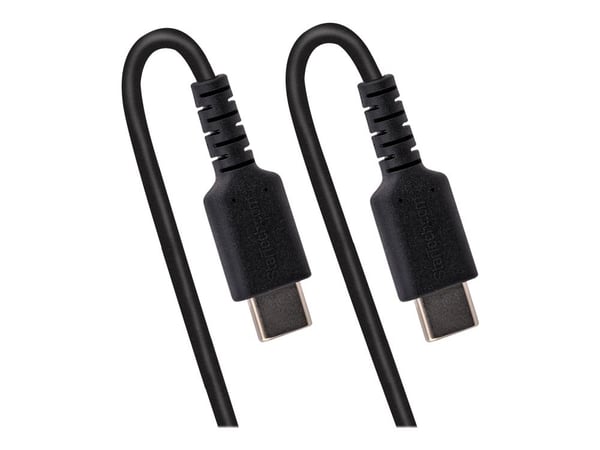StarTech 20in (50cm) USB C Charging Cable, Coiled Heavy Duty Fast Charge & Sync USB-C Cable, High Quality USB 2.0 Type-C Cable, Rugged Aramid Fiber...