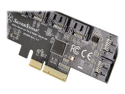 SilverStone ECS06 - Lagringskontroll - SATA 6Gb/s - lavprofil - PCIe 3.0 x2