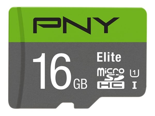 PNY Elite - Flashminnekort (microSDHC til SD-adapter inkludert) - 16 GB - UHS-I U1 / Class10 - microSDHC UHS-I