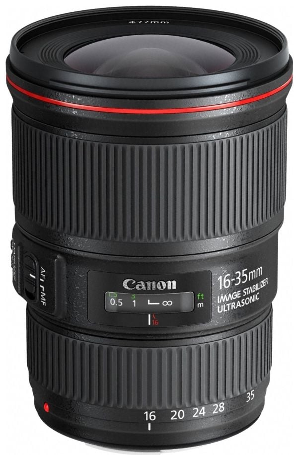 Canon EF - Vidvinkelzoomobjektiv - 16 mm - 35 mm - f/4.0 L IS USM - Canon EF - for EOS 100, 1200, 6D, 70, 700, Kiss X6i, Kiss X7, Kiss X70, Kiss X7...