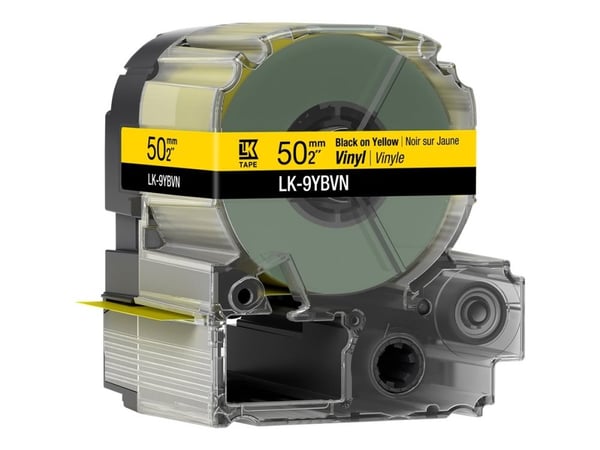 Epson LK-9YBVN - Vinyl - svart på gult - Rulle (5 cm x 7 m) 1 kassett(er) etiketttejp - för LabelWorks LW-Z5000BE, LW-Z5010BE, LW-Z5010BE AZ, LW-Z5...