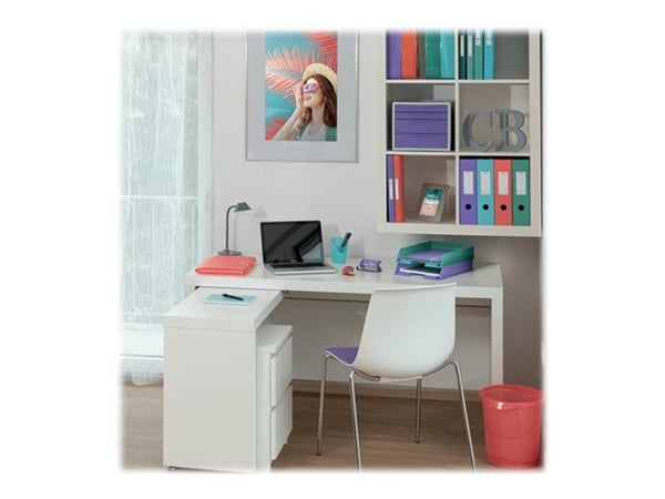 Esselte Colour'Breeze Extra Capacity - Boksfil - bokryggbredde: 40 mm - for A4 (210 x 297 mm) - kapasitet: 350 ark - translucent lavendel