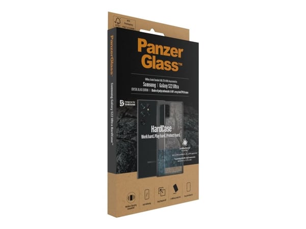 PanzerGlass HardCase - Crystal Black Edition - baksidedeksel for mobiltelefon - termoplast-polyuretan (TPU) - for Samsung Galaxy S22 Ultra