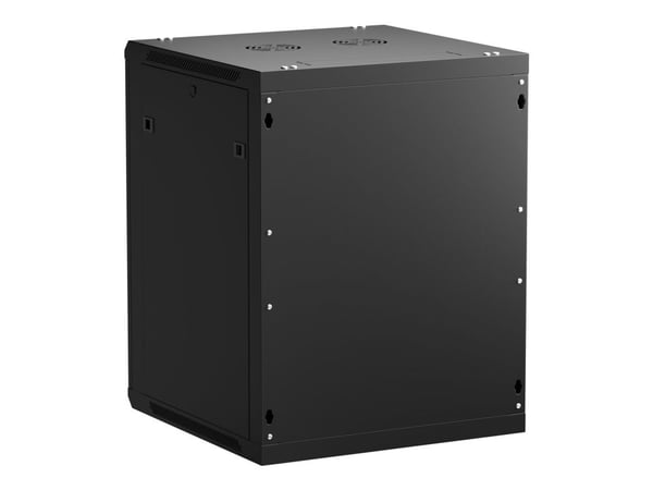 Netrack - Rack - väggmontering - svart - 15U - 19"