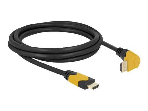 DeLOCK 86989, 2 m, HDMI-tyyppi A (vakio), HDMI-tyyppi A (vakio), 3D, 48 Gbit/s, musta, Keltainen