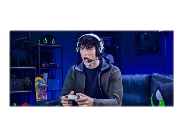 Razer Kaira Pro for PlayStation - Hodesett - full størrelse - Bluetooth / 2,4 GHz radiofrekvens - trådløs - hvit - for Sony PlayStation 4, Sony Pla...
