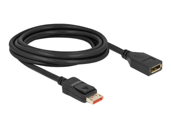 Delock - DisplayPort-forlengelseskabel - DisplayPort (hann) til DisplayPort (hunn) - DisplayPort 1.4 - 3 m - støtte for 8K UHD (7680 x 4320) - svart