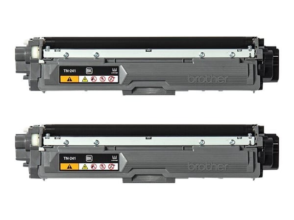 Brother TN241BK - 2-pack - svart - original - tonerpatron - for Brother DCP-9015CDW, DCP-9020CDW, HL-3150CDW, MFC-9140CDN
