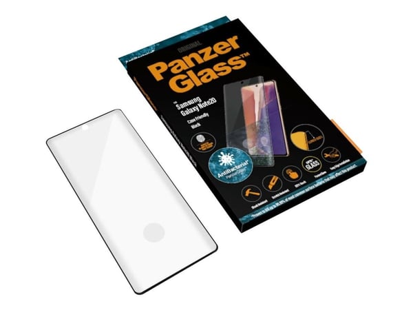 PanzerGlass™ | Case-Friendly - Skærmbeskytter for mobiltelefon - Edge-to-Edge passform - Rammefarve sort | Samsung Galaxy Note20/Note20 5G