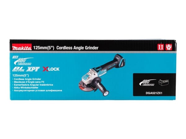 Makita DGA521ZX1 - Vinkelsliper - trådløs - 125 mm - 18 V