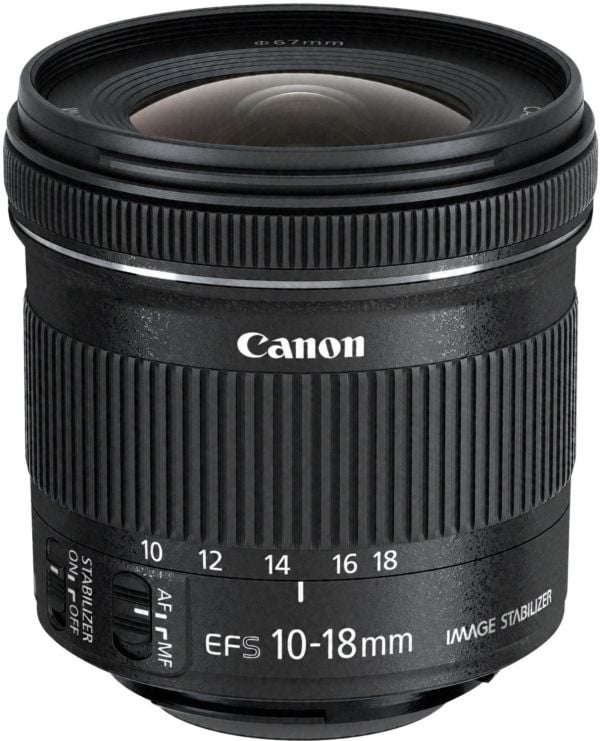 Canon EF-S - Vidvinkelzoomobjektiv - 10 mm - 18 mm - f/4.5-5.6 IS STM - Canon EF/EF-S - för EOS 100, 1200, 650, 70, 700, Kiss X6i, Kiss X7, Kiss X7...