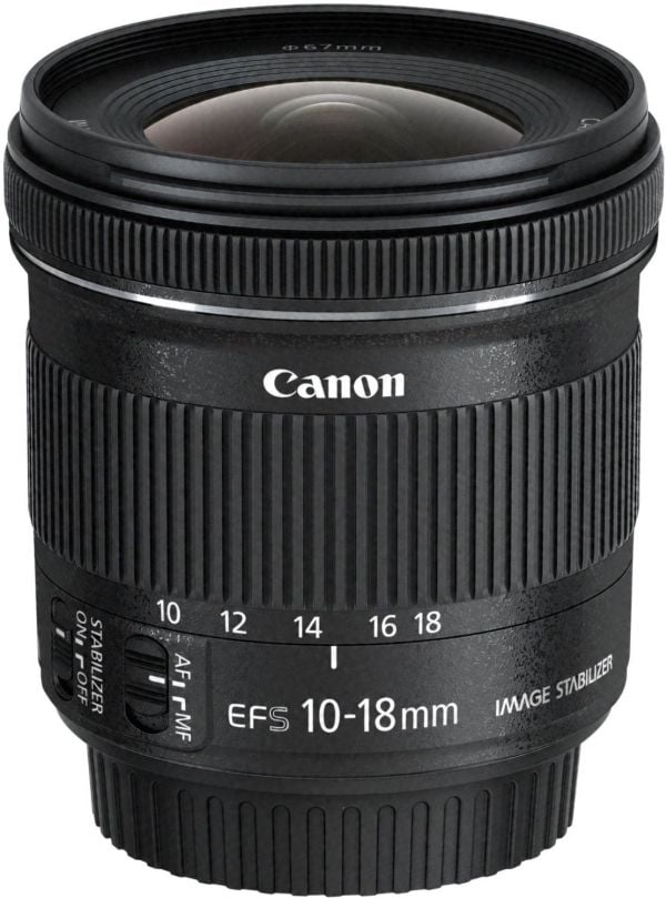 Canon EF-S - Vidvinkelzoomobjektiv - 10 mm - 18 mm - f/4.5-5.6 IS STM - Canon EF/EF-S - för EOS 100, 1200, 650, 70, 700, Kiss X6i, Kiss X7, Kiss X7...