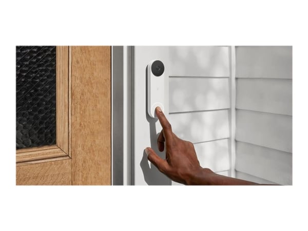 Google Nest - Dørringeklokke - trådløs - Bluetooth, 802.11a/b/g/n - 2.4 Ghz, 5 GHz - sne - sne