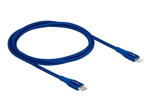 DeLOCK 85416, 1 m, Lightning, USB A, Uros, Uros, Sininen