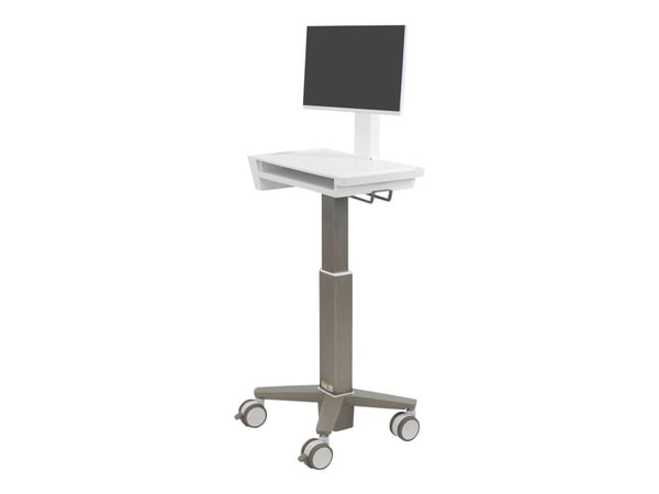 Ergotron CareFit Slim 2.0 - Vogn - lett bruk - for Alt-i-ett / LCD-skjerm - medisinsk - aluminium, kvalitetsplast, sinkplettert stål - hvit, varm g...