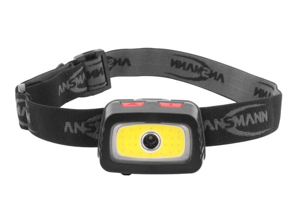 Ansmann HD200B, Taskulamppu otsanauhalla, Musta, Harmaa, Akryylinitriilibutadieenistyreeni (ABS), IP44, LED, 1 lamppua
