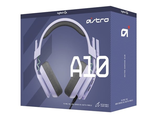 ASTRO Gaming A10 Gen 2 - Hodesett - full størrelse - kablet - 3,5 mm jakk - lilla