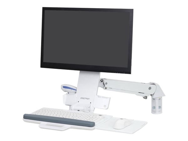 Ergotron StyleView Sit-Stand Combo - Monteringssett (leddarm, tastaturbakke) - for LCD-skjerm / PC-utstyr - aluminium, kvalitetsplast - hvit - skje... Ergotron StyleView Sit-Stand Combo - Monteringssett (leddarm, tastaturbakke) - for LCD-skjerm / PC-utstyr - aluminium, kvalitetsplast - hvit - skje...